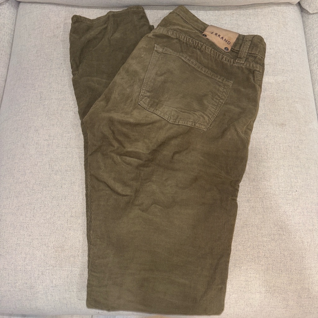 J Brand Kane Mens Corduroy Pants In Olive Size 30 101
